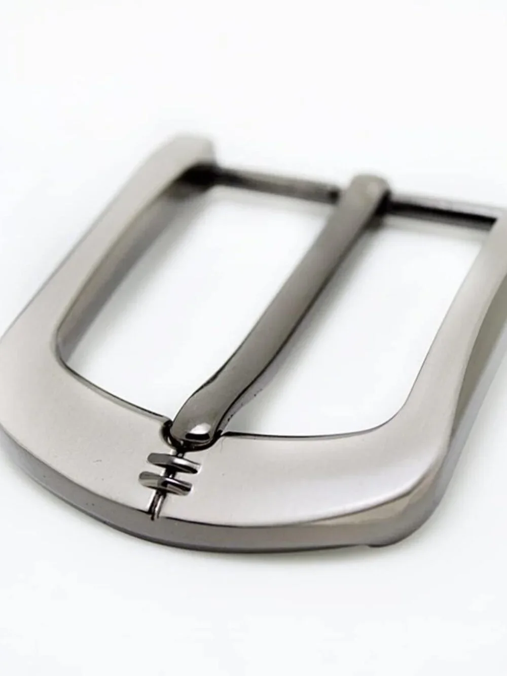 Men's Silver 4pcs Prong Pin 1-1/2inch (40mm) Square Replacement Belt Buckles
